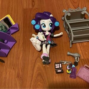 rarity equestria girl minis slumber party playset